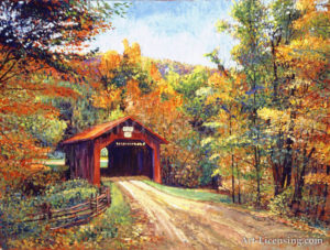 THE RED COVERED BRIDGE