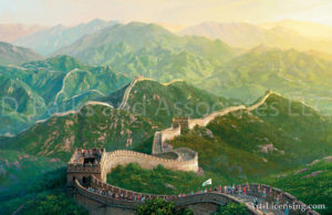 China Beijing-2008 Summer Olympics at The Great Wall of China