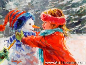 Snowman and a Girl