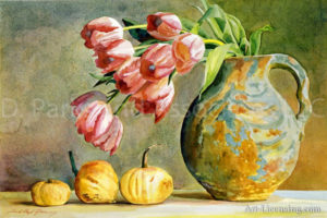 Soft Tulips in the Pottery