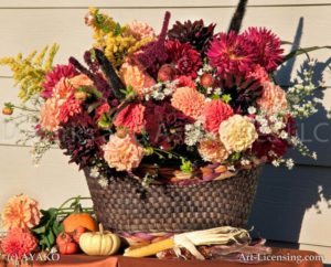 00091-Dahlia Autumn Flower Arrangement