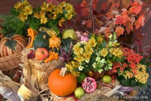 00910-Autumn flower setting-Pumpkin Maple Alstromeria