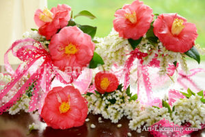0198-Pink Camellia Bouquet