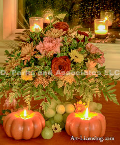 4080-Fall Setting-Rose-Candle