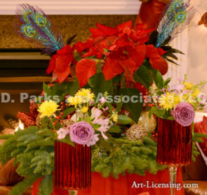 4747-Christmas decoration, Rose, Mums, Poinsettia