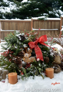 5446-Christmas Wreath on Snow