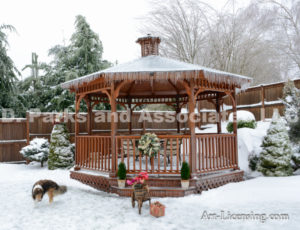 8722-Winter Icicle on the Gazebo