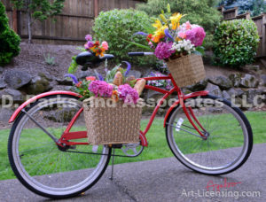 9038S-Flower Bouquet on the Bycicle