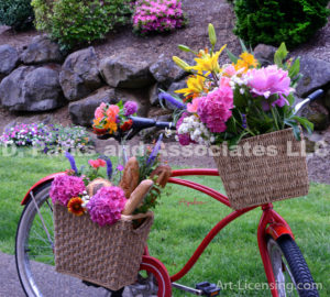 9052S-Flower Bouquet on the Bycicle