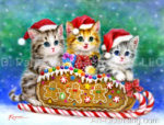 Kayomi Harari - Christmas Cute Kittens, Tiger Cubs, and Eagle