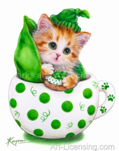 Cup Kitten Green Peas