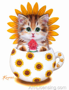 Cup Kitten Sunflower