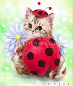 Kitten Red Ladybug