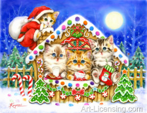 Kittens at Gingerbread House