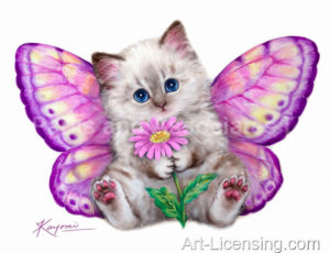 Pink Butterfly Kitten