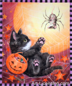 Scary Spider Halloween Kitten