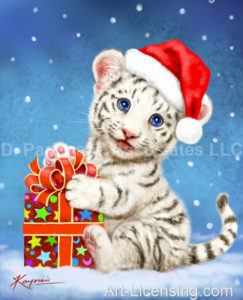 White Tiger Cub's Christmas Gift