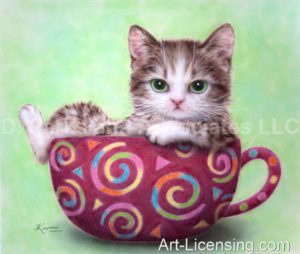 Wine Color Cup Kitten