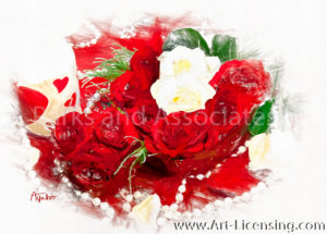 0082SRH-Valentine Red and White Roses