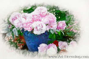 1419SRH-Pink Peony Bouquet