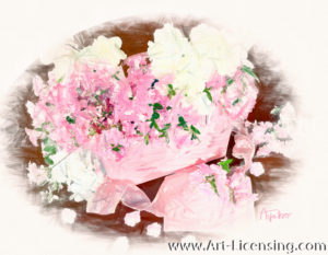 7883SRH-Pink and White Azalea Bouquet