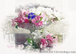 8008SSRH-Azalea Spring flower arrangement